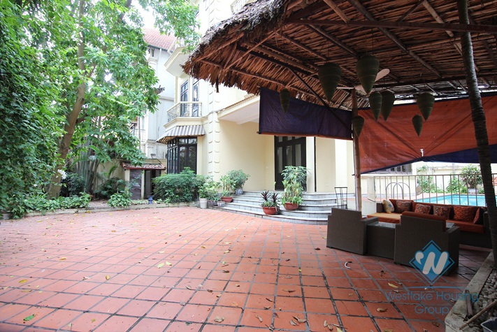 Villa with private swimming pool and large garden for rent in Tay Ho